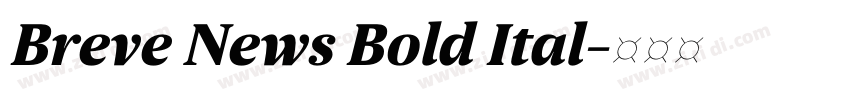 Breve News Bold Ital字体转换